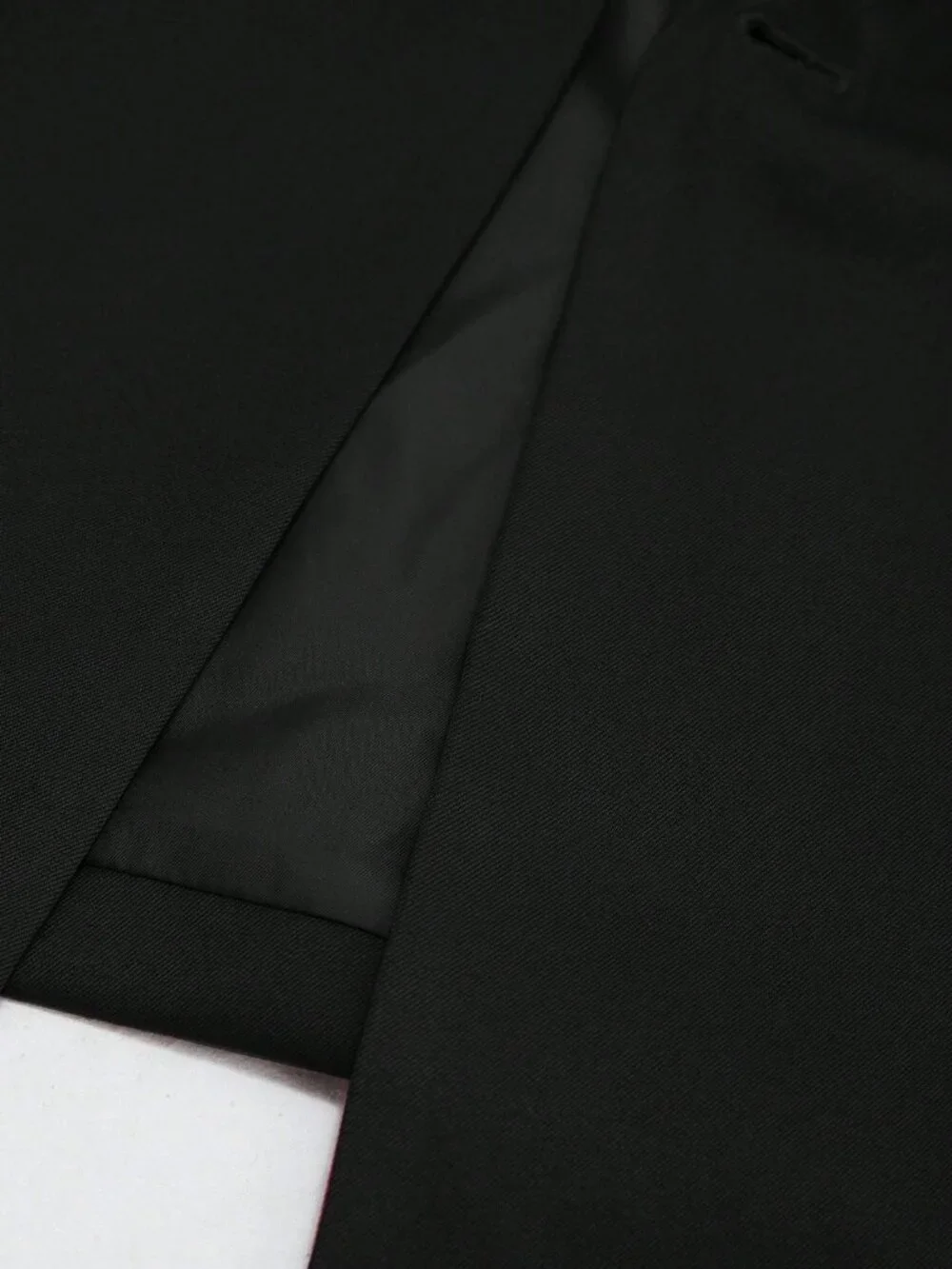 Black Casual Women's Loose Fit Wide-Shoulder Cinched Waist Blazer